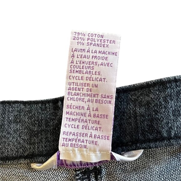 Allison Daley Plus Crop Jeans Gray Black Floral Print Stretch Waist Panels 22W - Picture 6 of 15